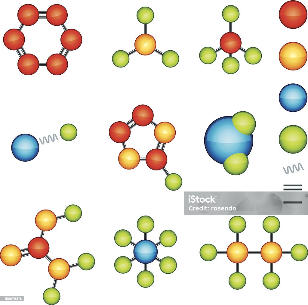 Молекула модули - Векторная графика Фермент роялти-фри