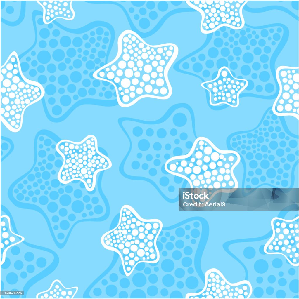Seamless pattern di stelle marine - arte vettoriale royalty-free di A forma di stella