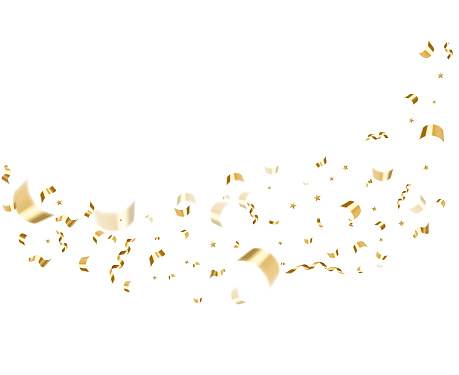 flowing golden confetti decoration particles background