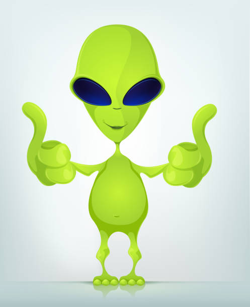 ilustrações de stock, clip art, desenhos animados e ícones de engraçado alienígena - alien monster green futuristic