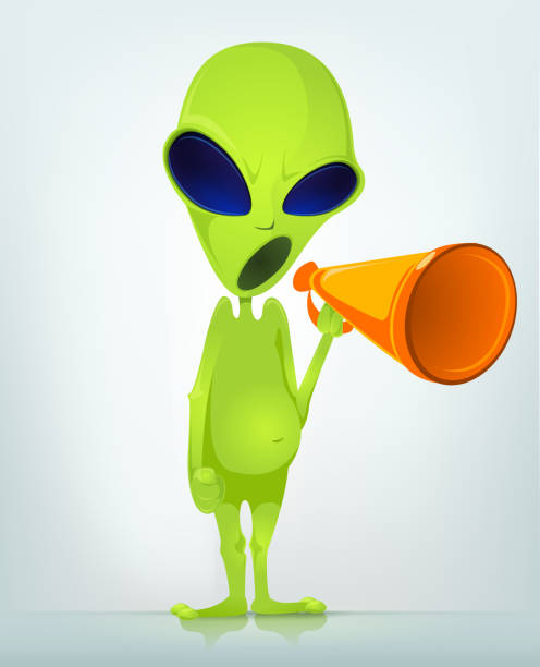 ilustrações de stock, clip art, desenhos animados e ícones de engraçado alienígena - alien monster green futuristic