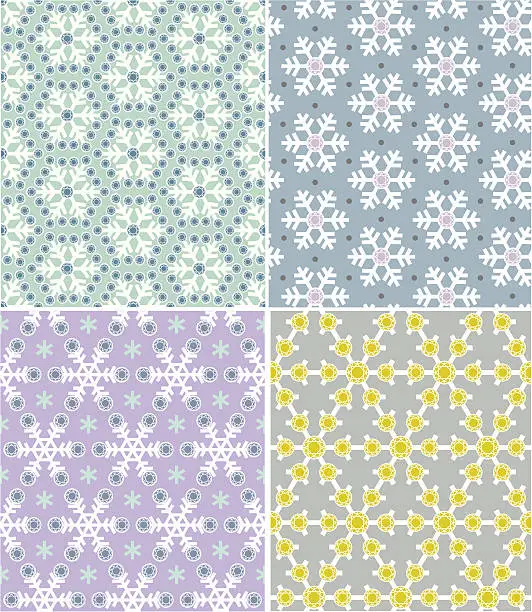Vector illustration of Snowflake Pattern