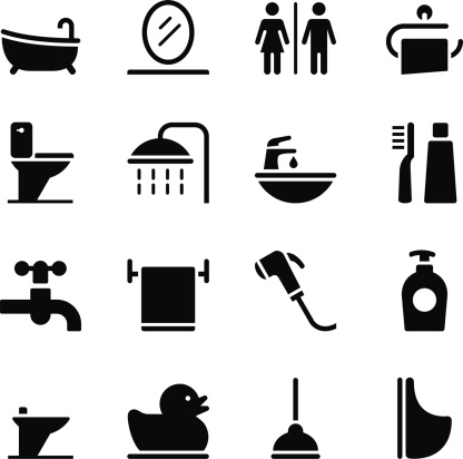 Vector file of Bathroom Icons
