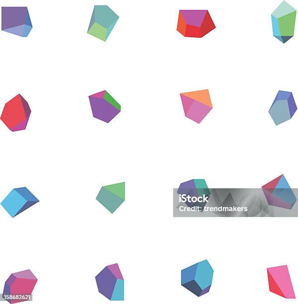 Coloré Abstrait Polygonal Vecteurs libres de droits et plus d'images vectorielles de Abstrait - Abstrait, Beauté, Bordure