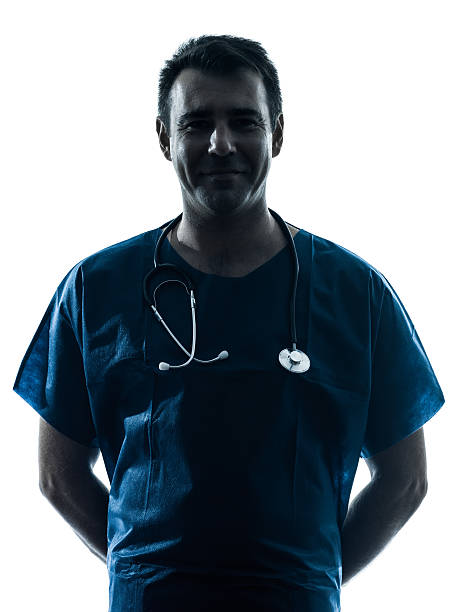 doctor man silhouette portrait