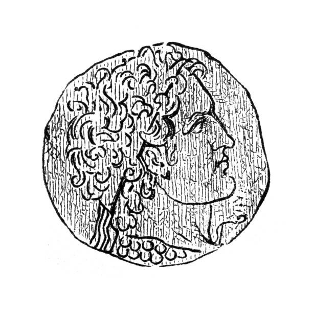 ilustrações de stock, clip art, desenhos animados e ícones de ptolemy ii coin - ptolemy