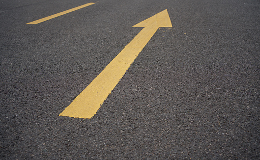 Road marking Yellow arrow