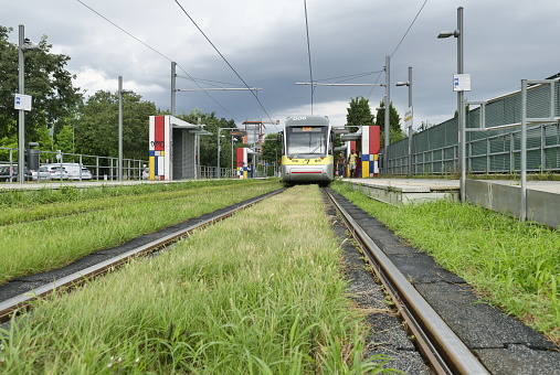 Seriana valley tram (teb) connecting bergamo to albino, eco-sustainable, fast and punctual
