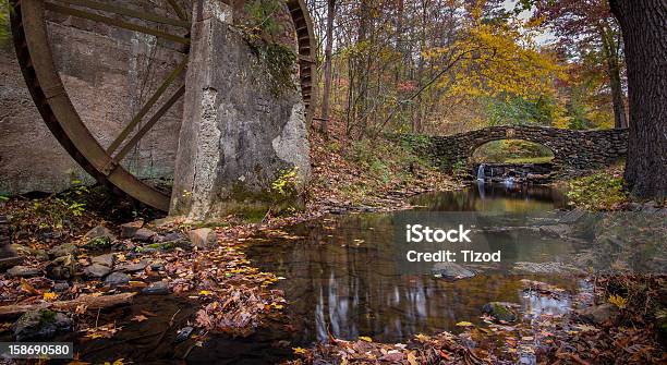 Stonebridge Road Mill Stock Photo - Download Image Now - Arkansas, Autumn, Bridge - Built Structure