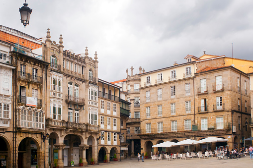 Main town square in Ourense city \
