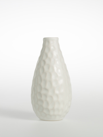White vase, isolated