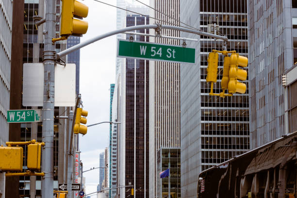 istock Manhattan traffic signs and marks 1586938931