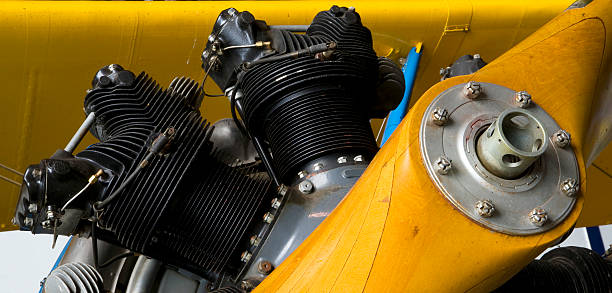 istock Cylinder Head and Propeller on Front of Airplane 158695378