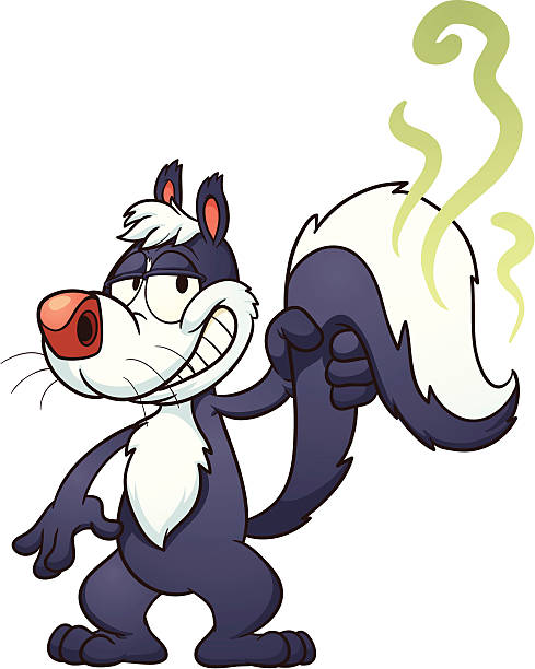 a silly illustration of a skunk - skunk 幅插畫檔、美工圖案、卡通及圖標