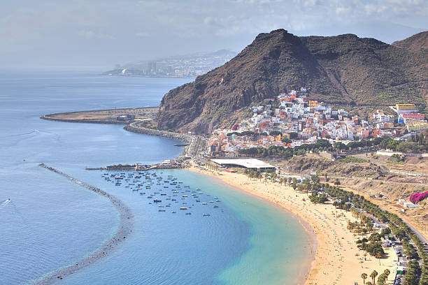 istock Tropical coastline with beach and mountains 158696532