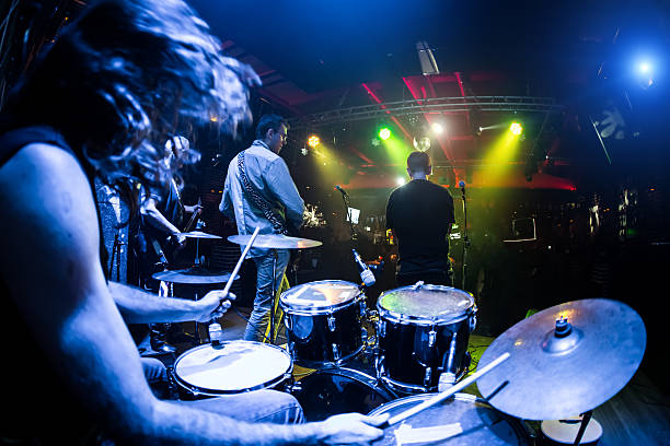 istock Rock band playing a show with lights 158696677