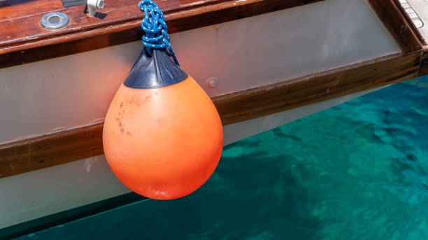 istock Orange float on the side of a boat 1586976808