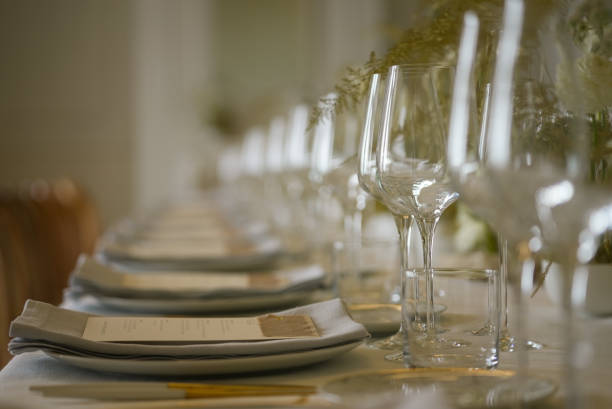 istock Flowers, chairs, tables and birthday wedding reception decoration 1587083138