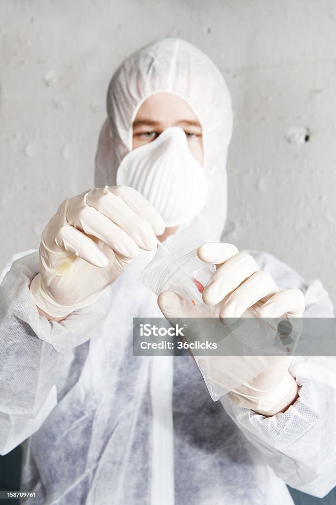 Ricercatore forense - Foto stock royalty-free di Completo
