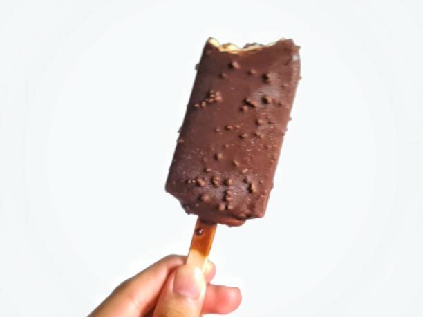 istock Delicious chocolate popsicles in one bite There are crunchy almonds covered in chocolate. 1587108164