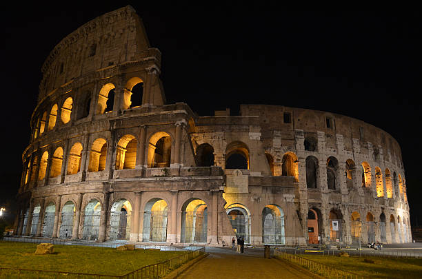 istock Night view of the Coliseum 158711305