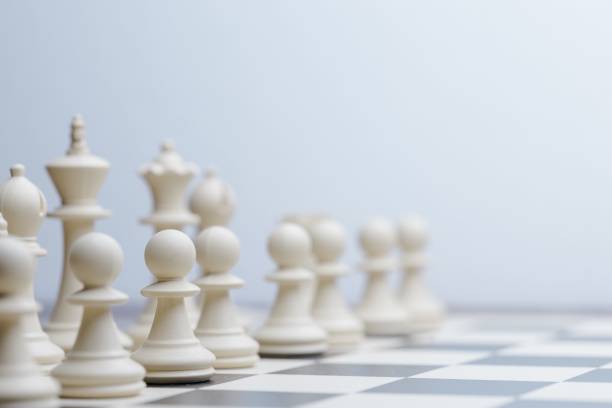 istock Closeup shot of chess pieces. 1587115659