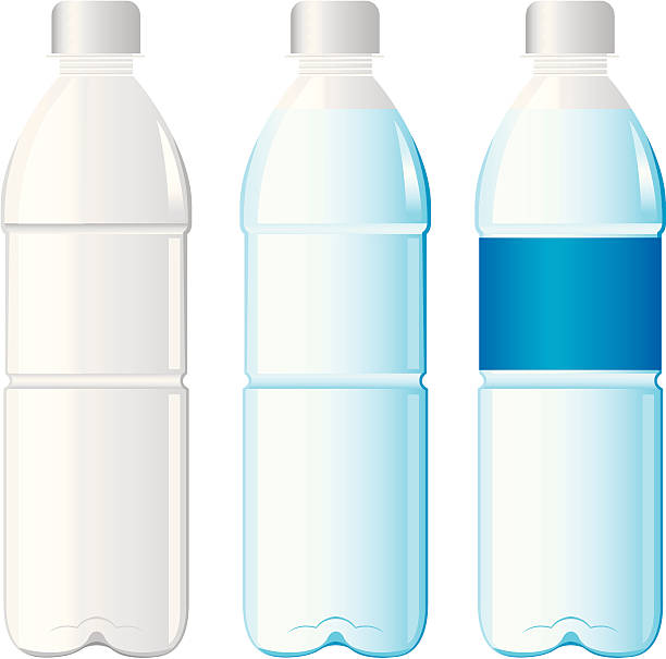 bottles of water Vector bottles of water Vector volume fluid capacity stock illustrations