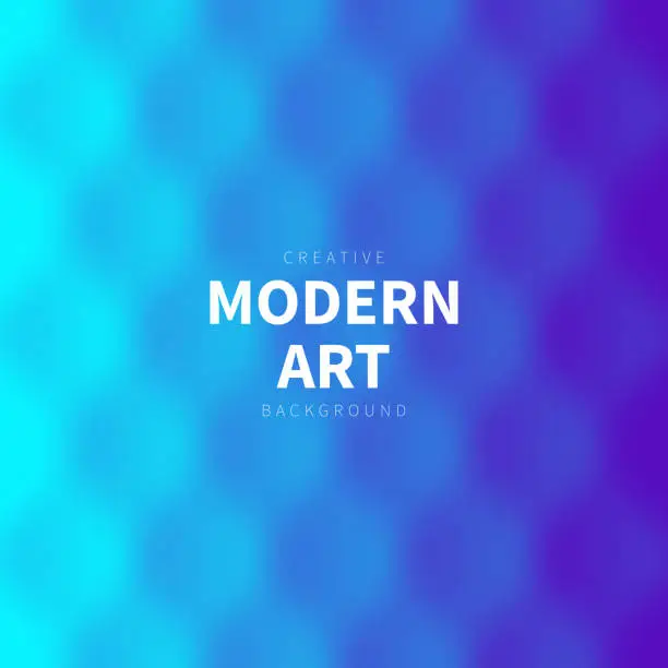 Vector illustration of Blurred abstract geometric background - Trendy Blue gradient