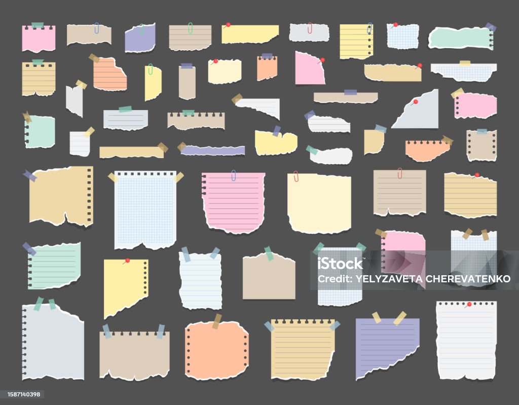Note Paper Sticker Image Paper Notes On Stickers Stock Illustration - Download Image Now ...