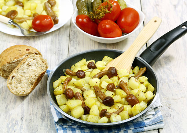 istock Fried potatoes with mushrooms 158714519