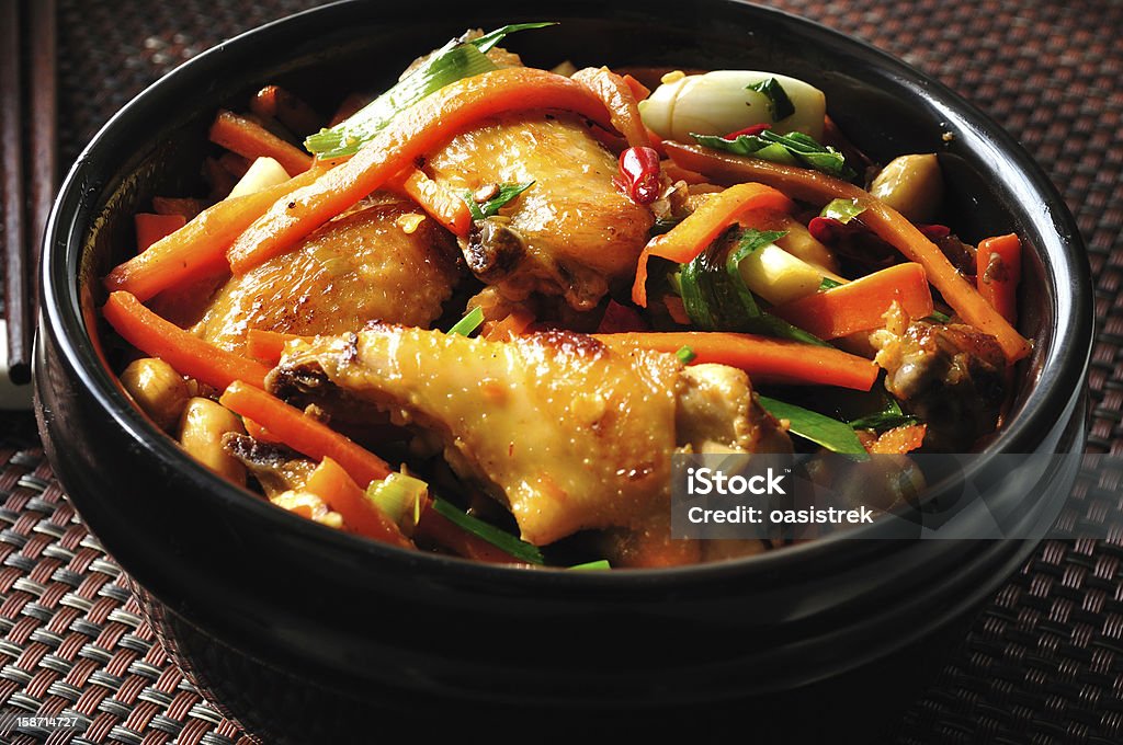 Pollo Kung pao - Foto stock royalty-free di Ala di pollo