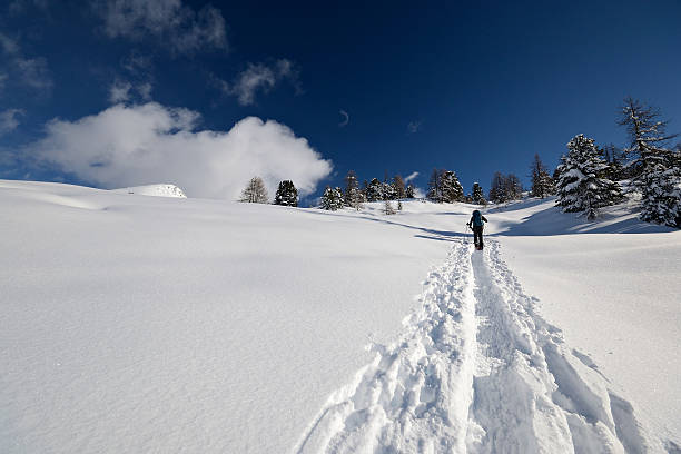 istock Mountain ascent in powder snow 158715166