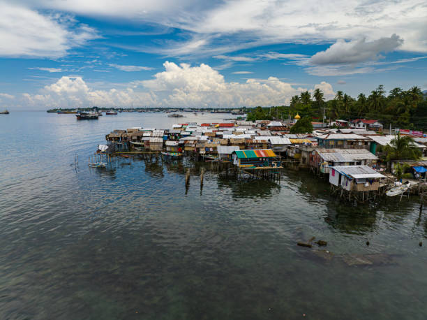 Stilt Houses over the sea in Zamboanga. Philippines. Tradional Stilt houses over the sea in Zamboanga. Mindanao, Philippines. zamboanga del sur stock pictures, royalty-free photos & images
