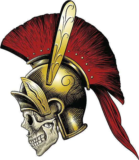 Vector illustration of Gladiator Skull