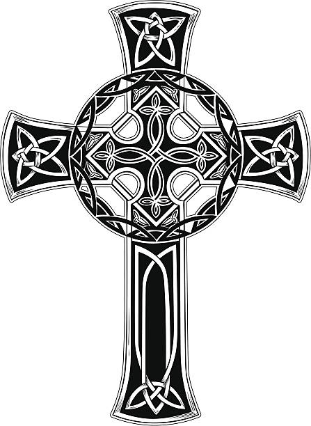 кельтский крест - celtic cross illustrations stock illustrations