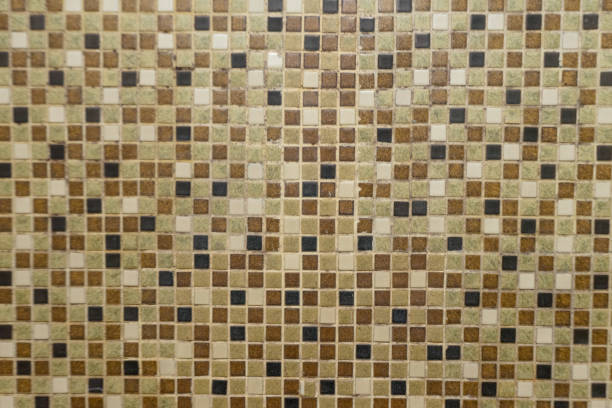 istock Mosaic tile texture small square on the wall detail 1587201187