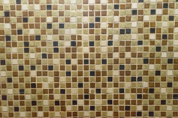 istock Mosaic tile texture small square on the wall detail 1587204920