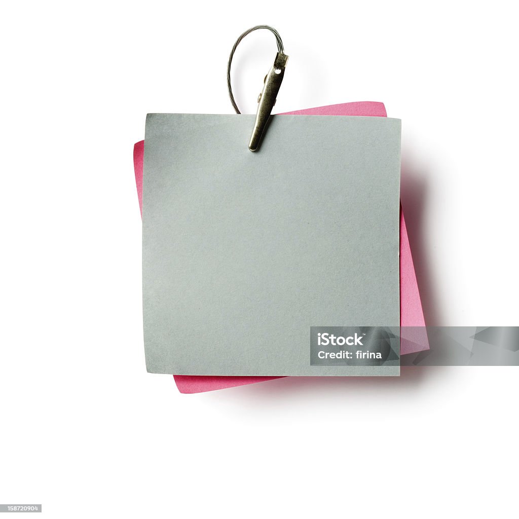 Note con Clip - Foto stock royalty-free di Articolo di cancelleria