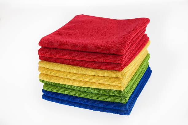 istock Four colors of towels / rags 158720985