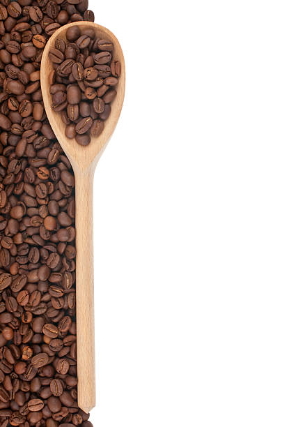 istock Wooden spoon with coffee grains 158721109