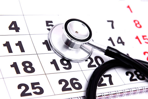 istock Stethoscope on Calendar ,Medical Exam. 158721461