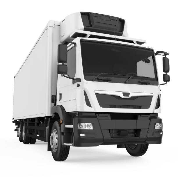 istock Refrigerated Truck Isolated 1587215217