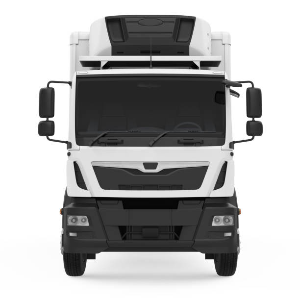istock Refrigerated Truck Isolated 1587216471