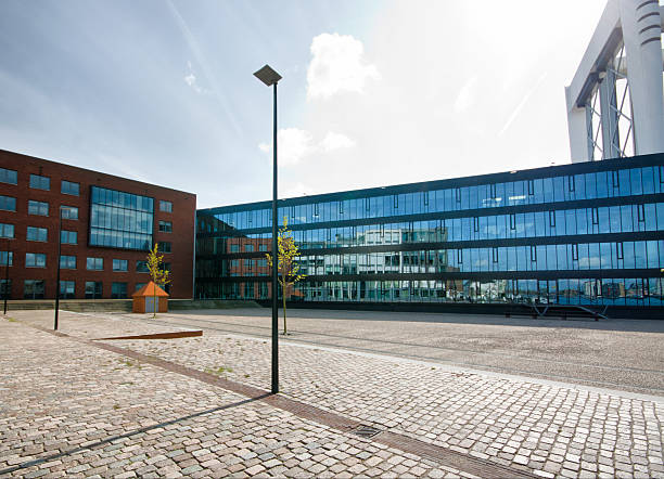 istock Residential square with modern buildings 158721927