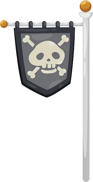 Vector illustration of pirate flag