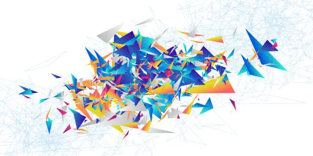 Vector illustration of Abstract Colorful Triangle Background