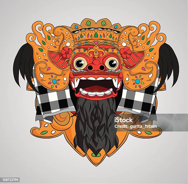 Barong Mask Stock Illustration - Download Image Now - Barong Dance, Balinese Culture, Mask - Disguise