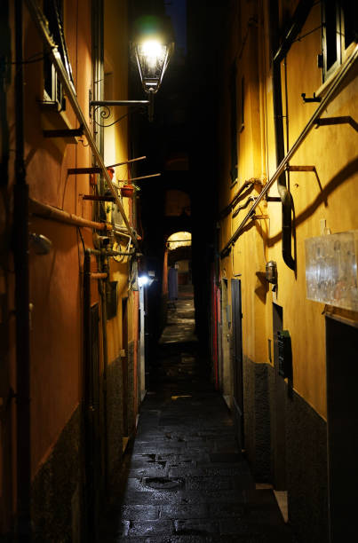 Narrow alley stock photo