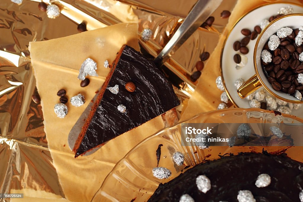 Шоколадный торт - Стоковые фото Кофе - напиток роялти-фри
