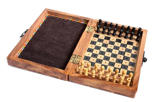 istock Wooden chessboard with chessmen 158725204